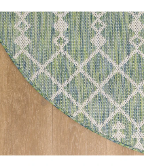 Nourison Positano Blue Green POS02 8 ft. X Round Rug