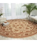 Nourison Home Heritage Hall Beige HE08 9ft. x Round Round Rug