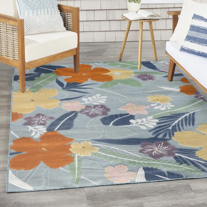 Nourison Home Suncoast Blue SNC01 4ft. x 6ft. Rect. Rug