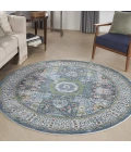 Nourison Home Ankara Global Blue ANR17 6ft. x Round Round Rug