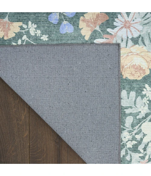 Nourison Home Botanical Washables Green BOT02 5ft. x 7ft. Rect. Rug