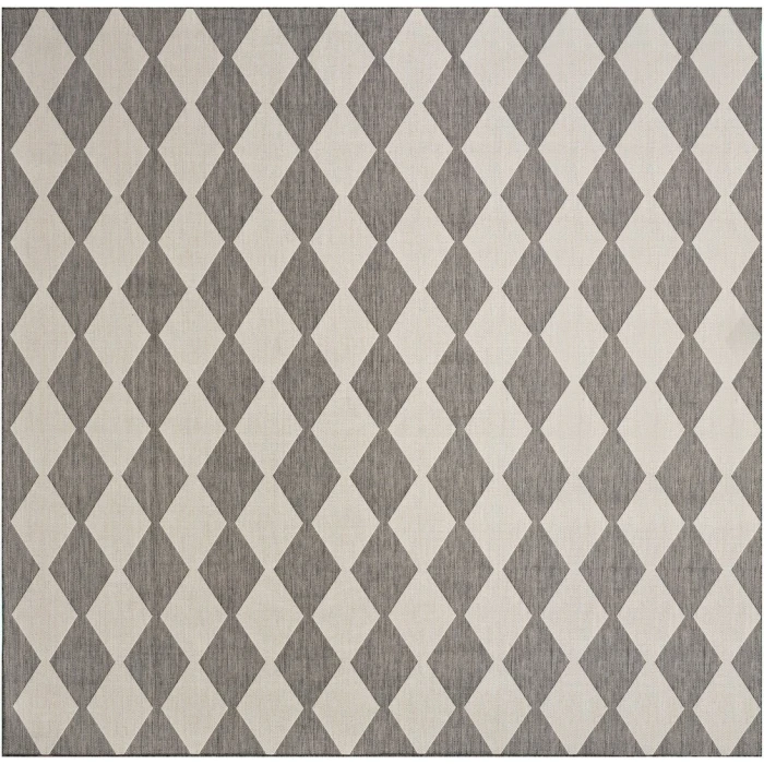 Nourison Positano Charcoal POS04 12ft. Square Rug