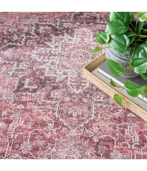 Nourison Nourison Washables Red NWB15 5 ft. 2 in. X 7 ft. Rect. Rug