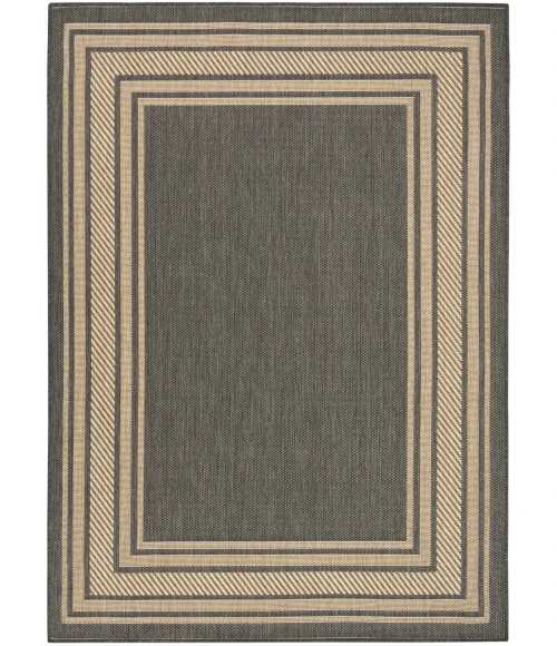Nourison Horizon Indoor/Outdoor Charcoal HOZ03 4 ft. X 6 ft. Rect. Rug