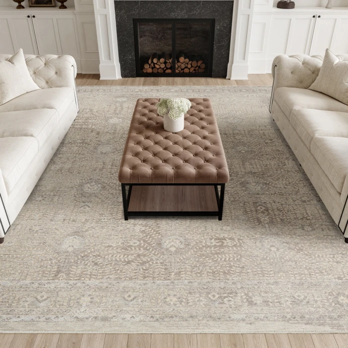 Nourison Home Sultana Beige SLL07 9ft. x 12ft. Rect. Rug