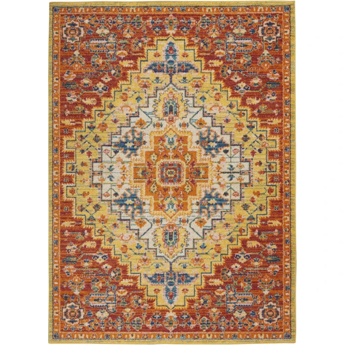 Nourison Allur Red Multicolor ALR04 4ft. x 6ft. Rect. Rug