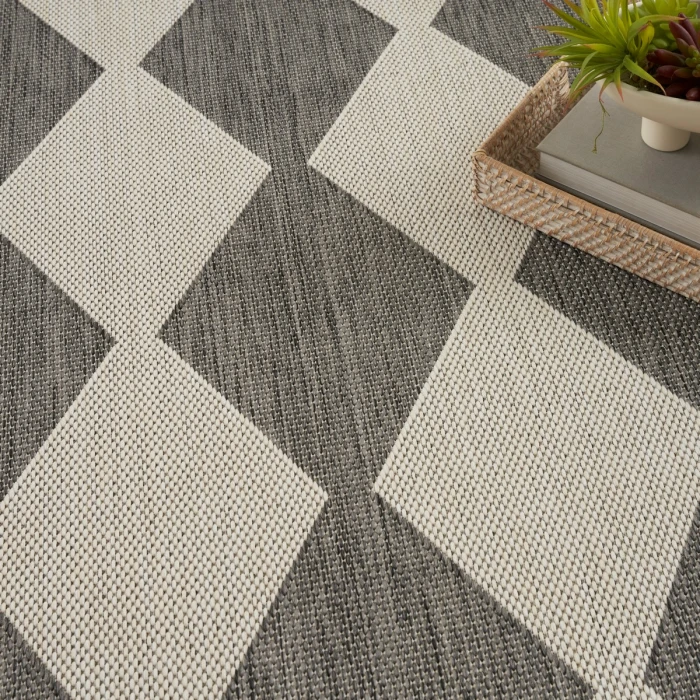 Nourison Positano Charcoal POS04 8 ft. X 10 ft. Rect. Rug
