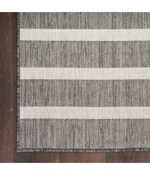 Nourison Positano Charcoal Ivory POS03 5 ft. X 7 ft. Rect. Rug