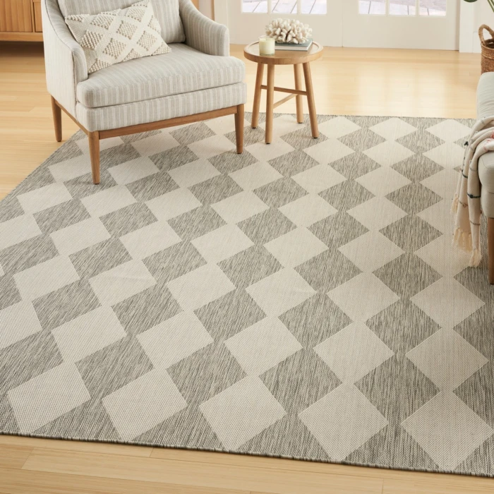 Nourison Positano Light Grey POS04 5 ft. X 7 ft. Rect. Rug