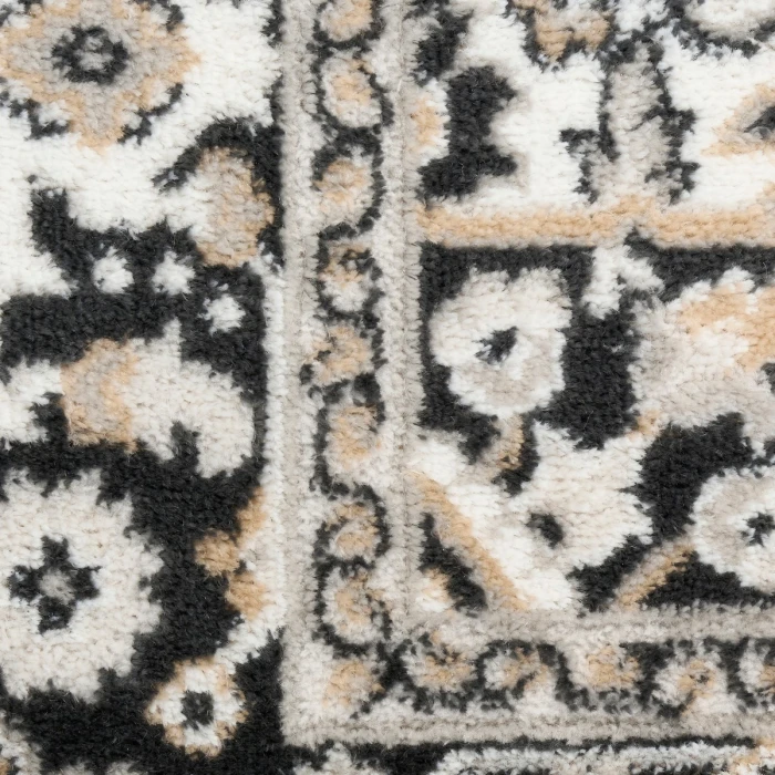 Nourison Dekor Ivory Charcoal DEK08 2 ft. x 4 ft. Rect. Rug