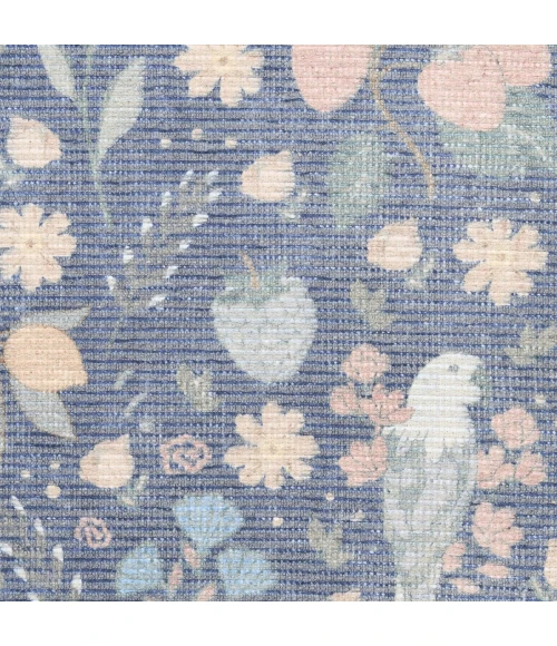 Nourison Home Botanical Washables Blue BOT04 4ft. x 6ft. Rect. Rug