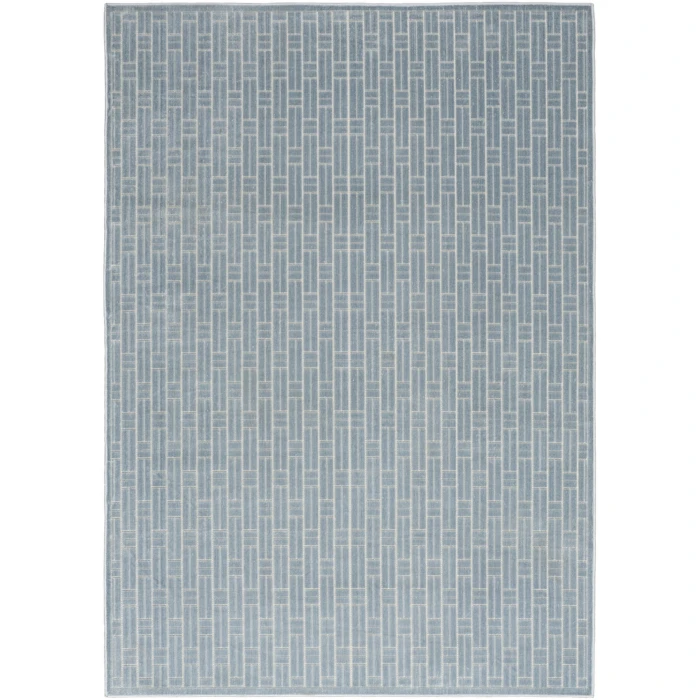 Nourison Home Washable Charm Blue WCH02 5ft. x 7ft. Rect. Rug