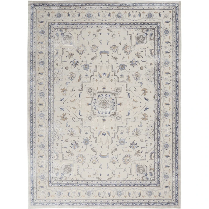 Nourison Home Silky Textures Blue SLY08 7ft.10in. x 10ft.6in. Rect. Rug