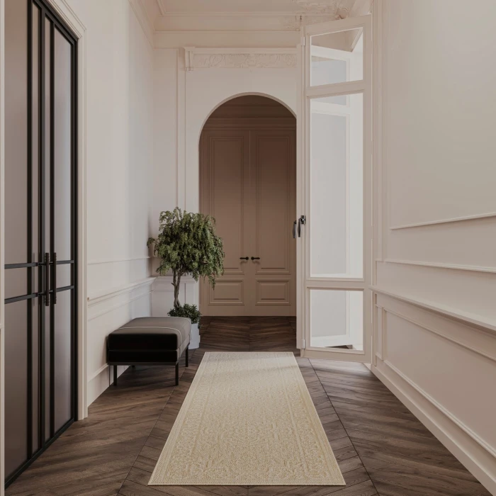 Nourison Tulum Cream TLM05 2 ft. 2 in. X 8 ft. Rect. Rug