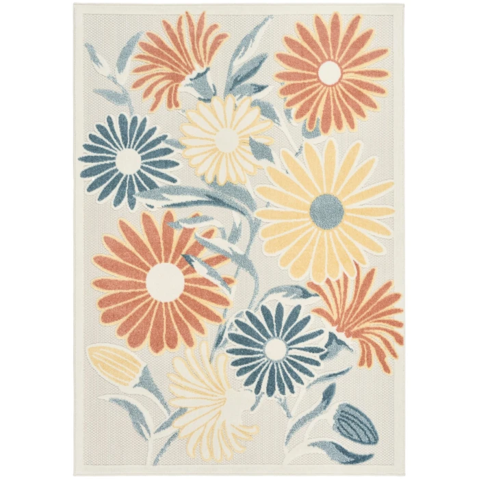 Nourison Aloha Ivory Rose ALH33 3 ft. 6 in. X 5 ft. 6 in. Rect. Rug