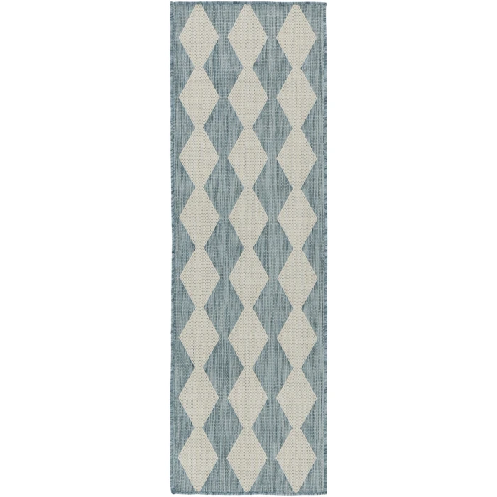 Nourison Positano Aqua POS04 2 ft. 2 in. X 8 ft. Rect. Rug
