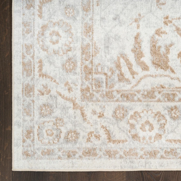 Nourison Astra Machine Washable Grey ASW20 9 ft. x 12 ft. Rect. Rug
