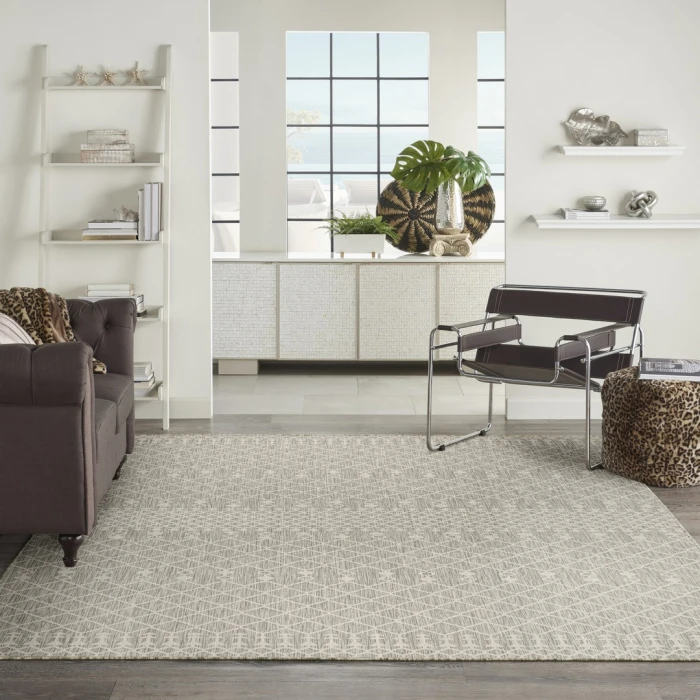 Nourison Positano Light Grey POS02 10ft. x 14ft. Rect. Rug
