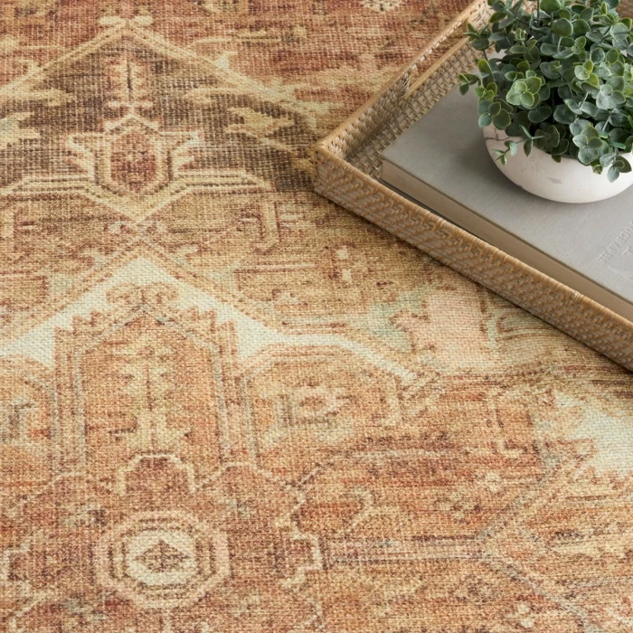 Nourison Vintage Washables Gold VWS14 5 ft. 3 in. X 7 ft. 3 in. Rect. Rug