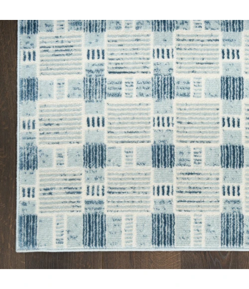 Nourison Nordic Blue NRC14 2 ft. X 6 ft. Rect. Rug