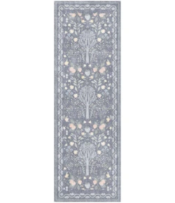 Nourison Home Botanical Washables Blue BOT04 2ft. x 6ft. Rect. Rug
