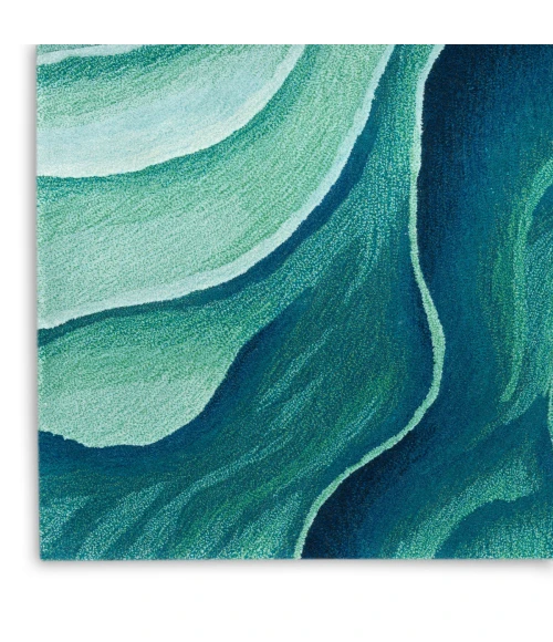 Nourison Prismatic Silver Green PRS42 10 ft. X 14 ft. Rect. Rug