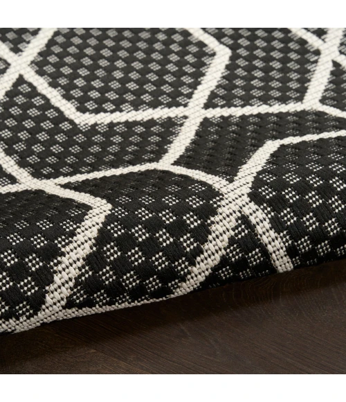 Nourison Horizon Indoor/Outdoor Black HOZ01 6 ft. X 9 ft. Rect. Rug
