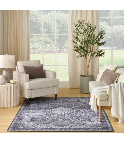Nourison Nourison Washables Charcoal Grey NWB15 4 ft. X 6 ft. Rect. Rug