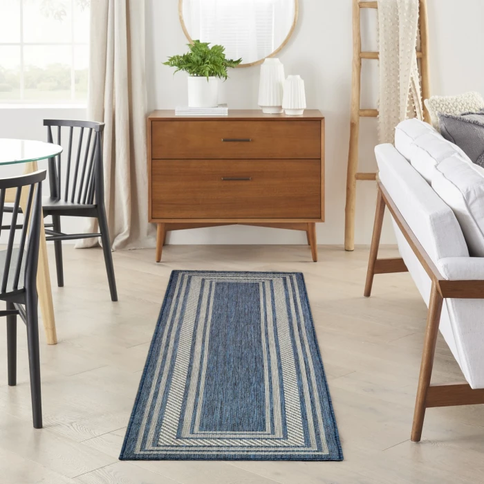 Nourison Horizon Indoor/Outdoor Denim HOZ03 2 ft. X 6 ft. Rect. Rug