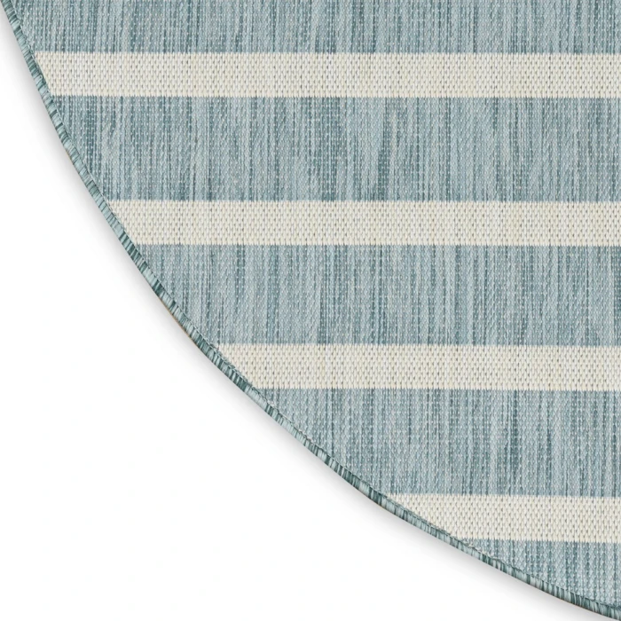 Nourison Positano Aqua Ivory POS03 4ft. Round Rug