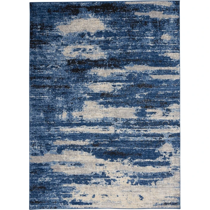 Calvin Klein River Flow Blue Grey RFV01 5ft. 3in. x 7ft. 3in. Rect. Rug