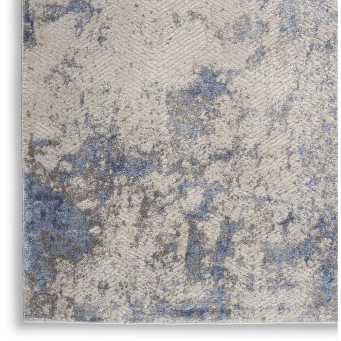 Nourison Home Silky Textures Blue SLY04 3ft.11in. x 5ft.11in. Rect. Rug