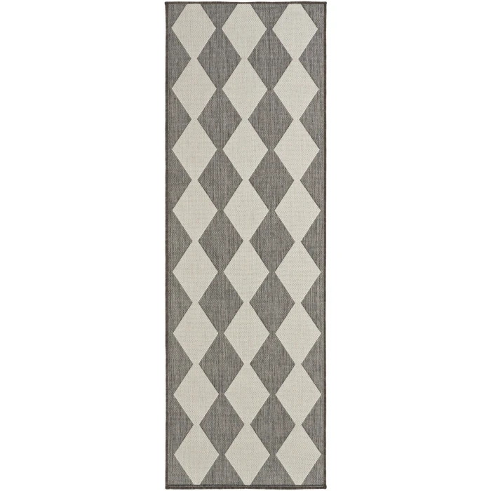 Nourison Positano Charcoal POS04 2ft.2in. x 12ft. Rect. Rug