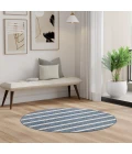 Nourison Positano Navy Ivory POS03 5ft. Round Rug