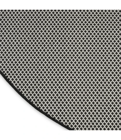 Nourison Home Courtyard Black COU01 8ft. x Round Round Rug