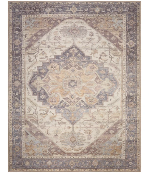 Nourison Vintage Washables Ivory Purple VWS13 9 ft. X 12 ft. Rect. Rug