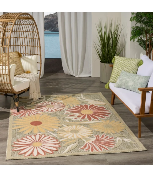 Nourison Aloha Sage Rose ALH33 5 ft. 3 in. X 7 ft. 5 in. Rect. Rug