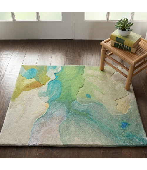 Nourison Prismatic Seafoam PRS16 2 ft. X 3 ft. Rect. Rug