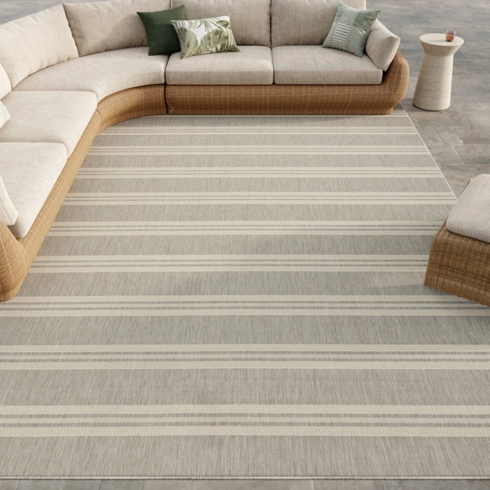 Nourison Home Horizon Indoor/Outdoor Grey HOZ05 10ft. x 14ft. Rect. Rug