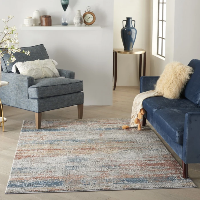 Nourison Home Rustic Textures Multicolored RUS11 6ft. x 9ft. Rect. Rug
