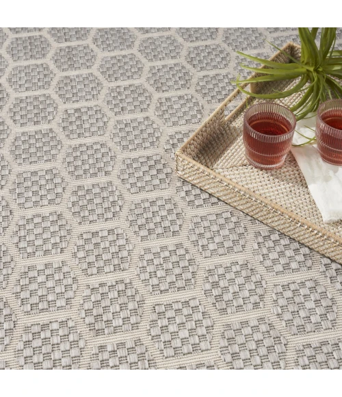 Nourison Home Twist Reversible Grey TWS01 5ft. x 7ft. Rect. Rug