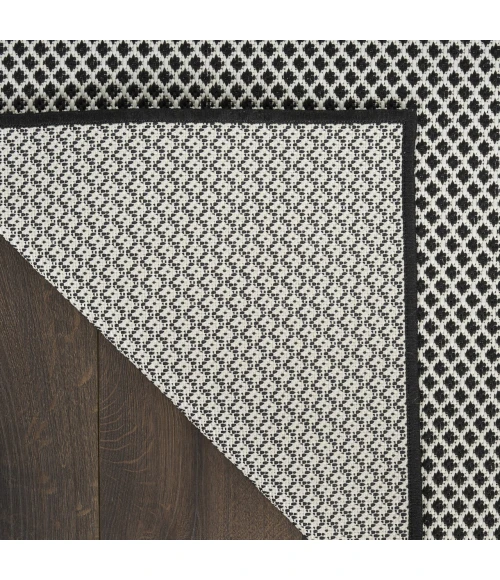 Nourison Home Courtyard Black COU01 2ft.2in. x 10ft. Rect. Rug