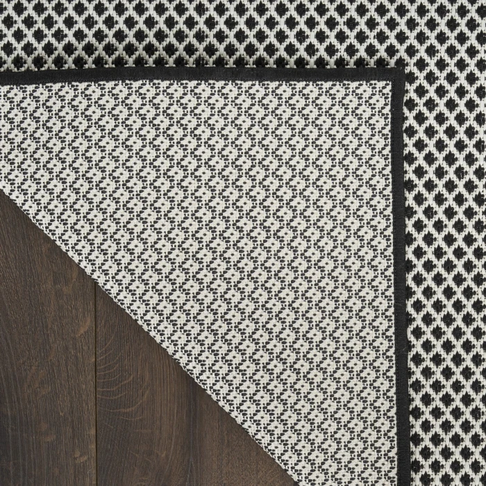 Nourison Home Courtyard Black COU01 2ft.2in. x 10ft. Rect. Rug