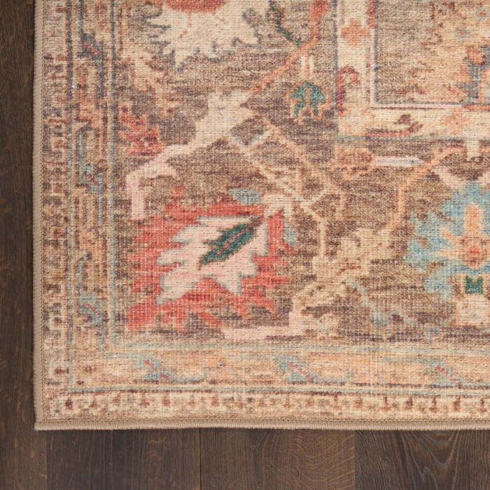 Nourison Vintage Washables Taupe Multicolor VWS09 2 ft. 2 in. X 8 ft. Rect. Rug