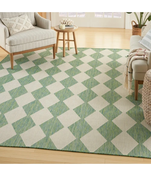 Nourison Positano Blue Green POS04 5 ft. X 7 ft. Rect. Rug