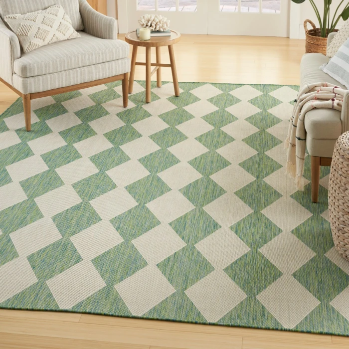 Nourison Positano Blue Green POS04 5 ft. X 7 ft. Rect. Rug