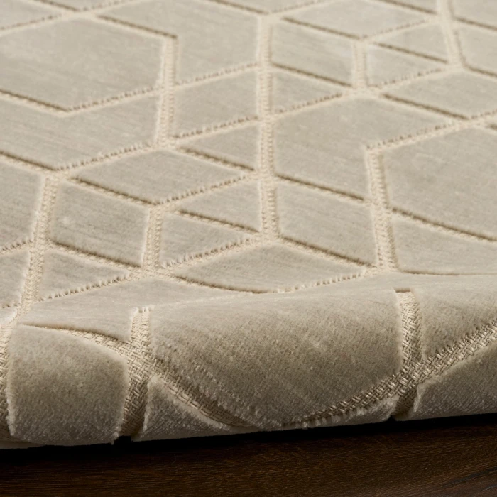 Nourison Washable Charm Silver Ivory WCH01 6 ft. X 9 ft. Rect. Rug