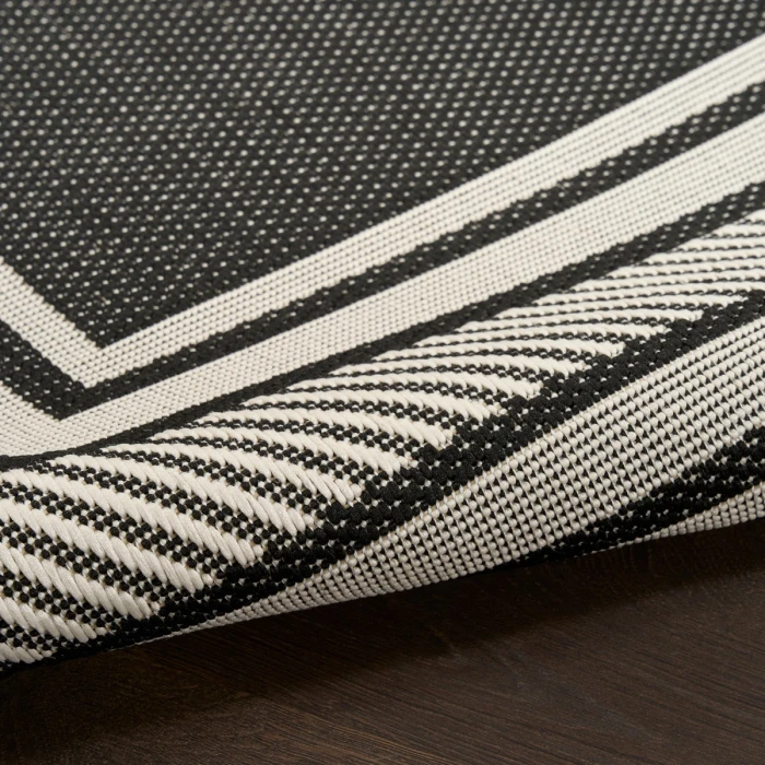 Nourison Horizon Indoor/Outdoor Black HOZ03 3 ft. X 5 ft. Rect. Rug