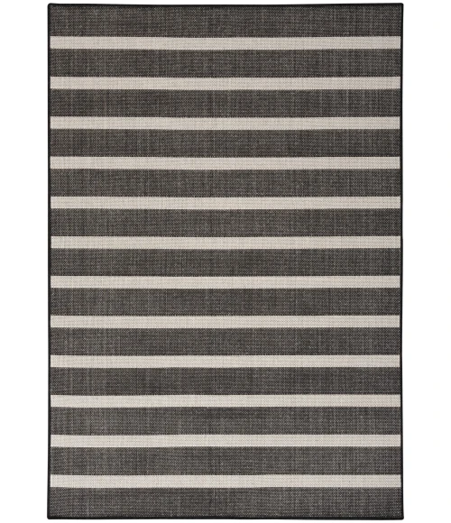 Nourison Positano Black Ivory POS03 5 ft. X 7 ft. Rect. Rug