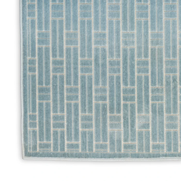 Nourison Washable Charm Blue Ivory WCH02 6 ft. X 9 ft. Rect. Rug
